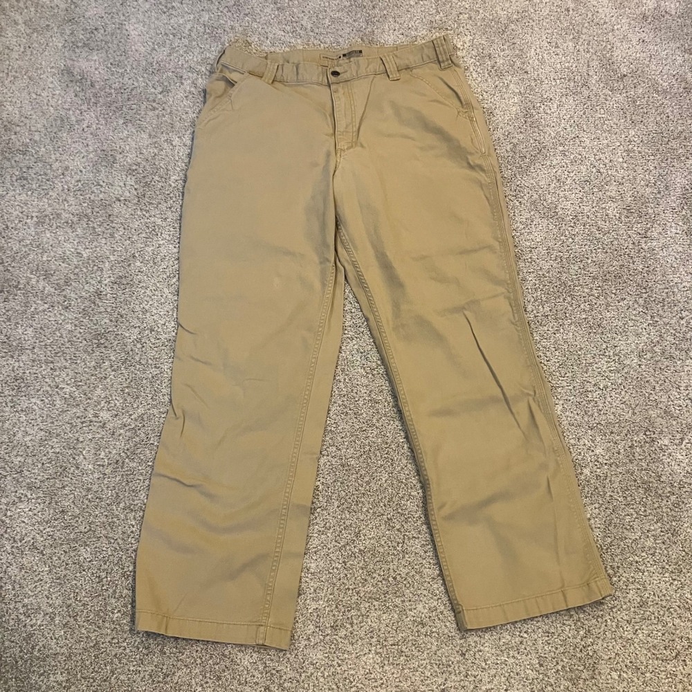 Carhartt Rugged Flex Relaxed Fit Canvas Work Pants Tan 38x32 BN2291-M Streetwear